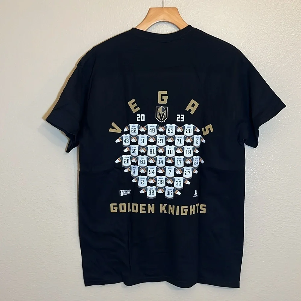 NWOT Vegas Golden Knights NHL Hockey 2023 Stanley Cup Black Cotton Tee Shirt - Picture 3 of 6